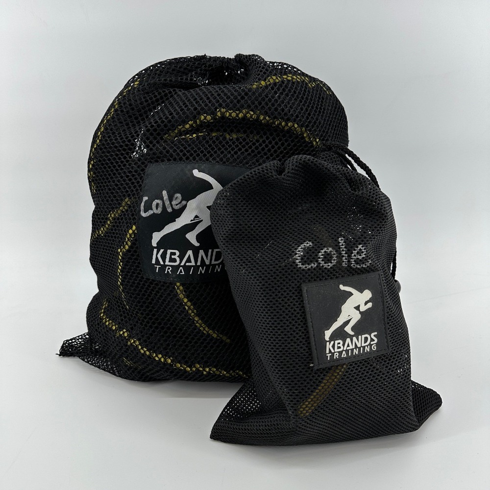 KBands Training Beginner Resistance Leg Bands Set and Victory Ropes Mesh Bags - Picture 2 of 6